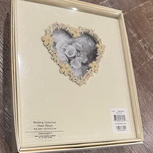 Inhabit Cream and Gold Heart Wedding Photo Album